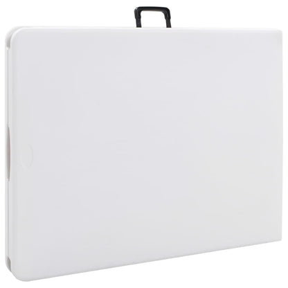 Tavolo Da Giardino Pieghevole Bianco 180X72X72 Cm In Hdpe