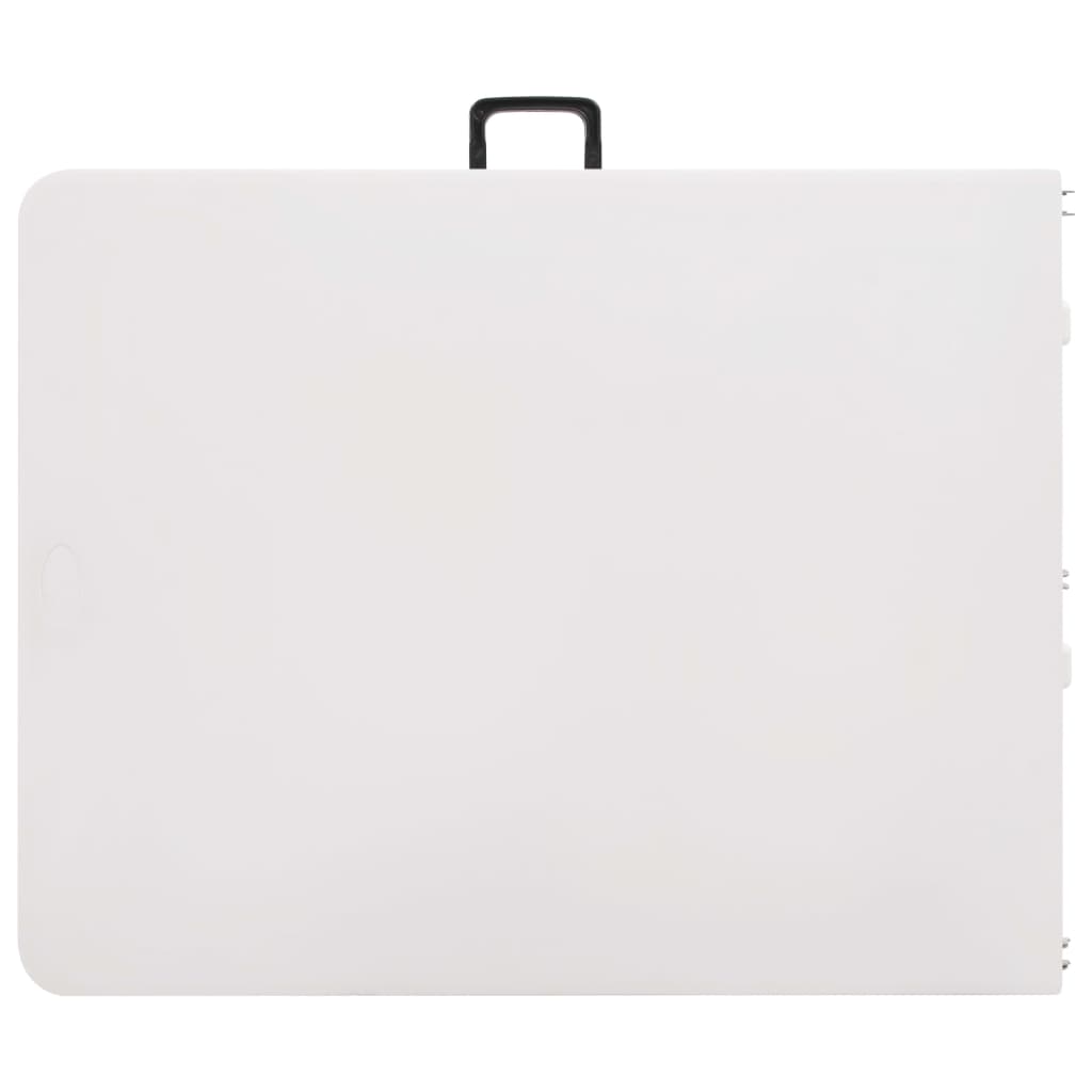 Tavolo Da Giardino Pieghevole Bianco 180X72X72 Cm In Hdpe