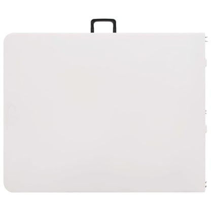 Tavolo Da Giardino Pieghevole Bianco 180X72X72 Cm In Hdpe