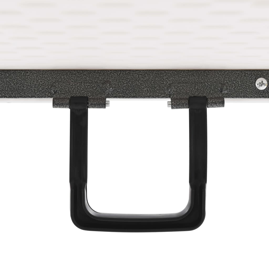 Tavolo Da Giardino Pieghevole Bianco 180X72X72 Cm In Hdpe