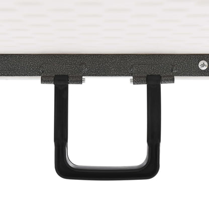Tavolo Da Giardino Pieghevole Bianco 180X72X72 Cm In Hdpe
