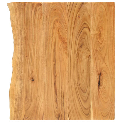 Piano Per Vanità Bagno In Massello Di Acacia 100X52X2,5 Cm