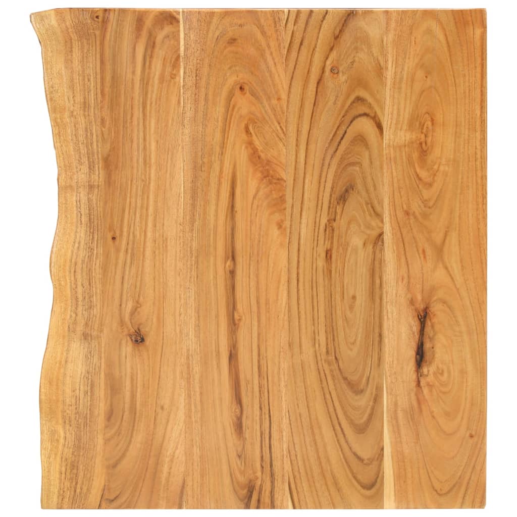 Piano Per Vanità Bagno In Massello Di Acacia 100X52X2,5 Cm