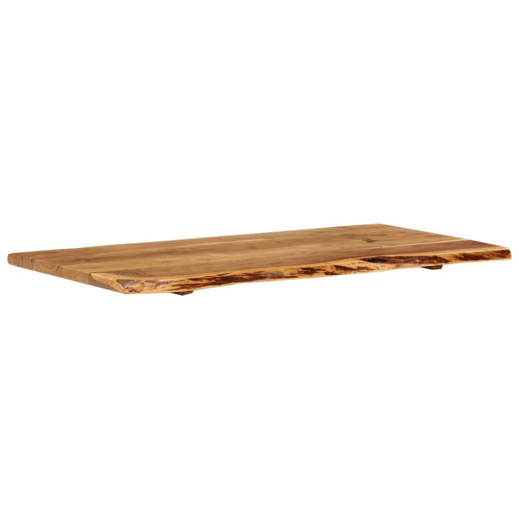 Piano Per Vanità Bagno In Massello Di Acacia 100X52X2,5 Cm