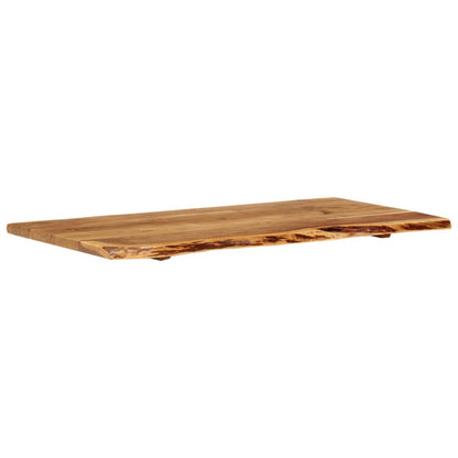 Piano Per Vanità Bagno In Massello Di Acacia 100X52X2,5 Cm