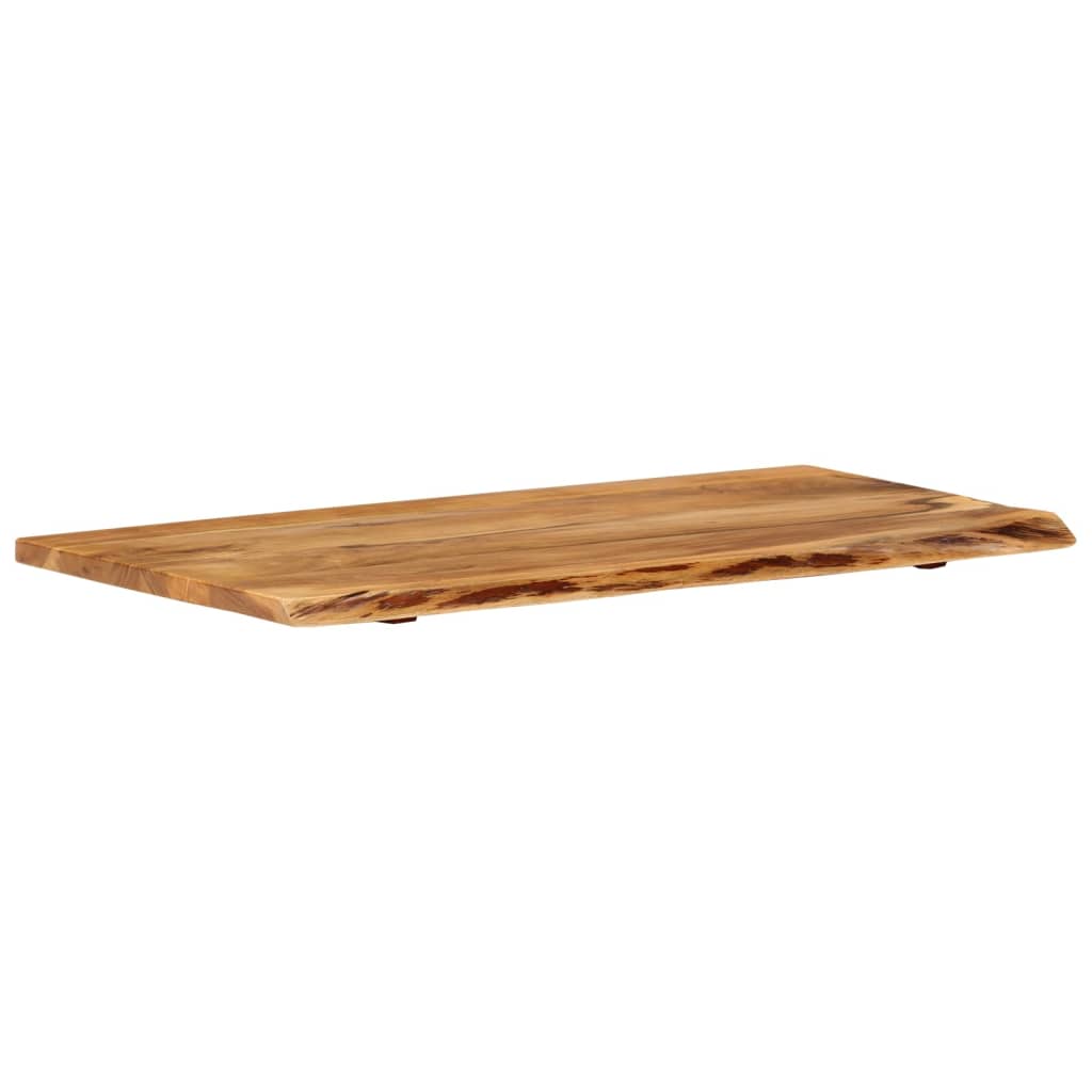 Piano Per Vanità Bagno In Massello Di Acacia 100X52X2,5 Cm