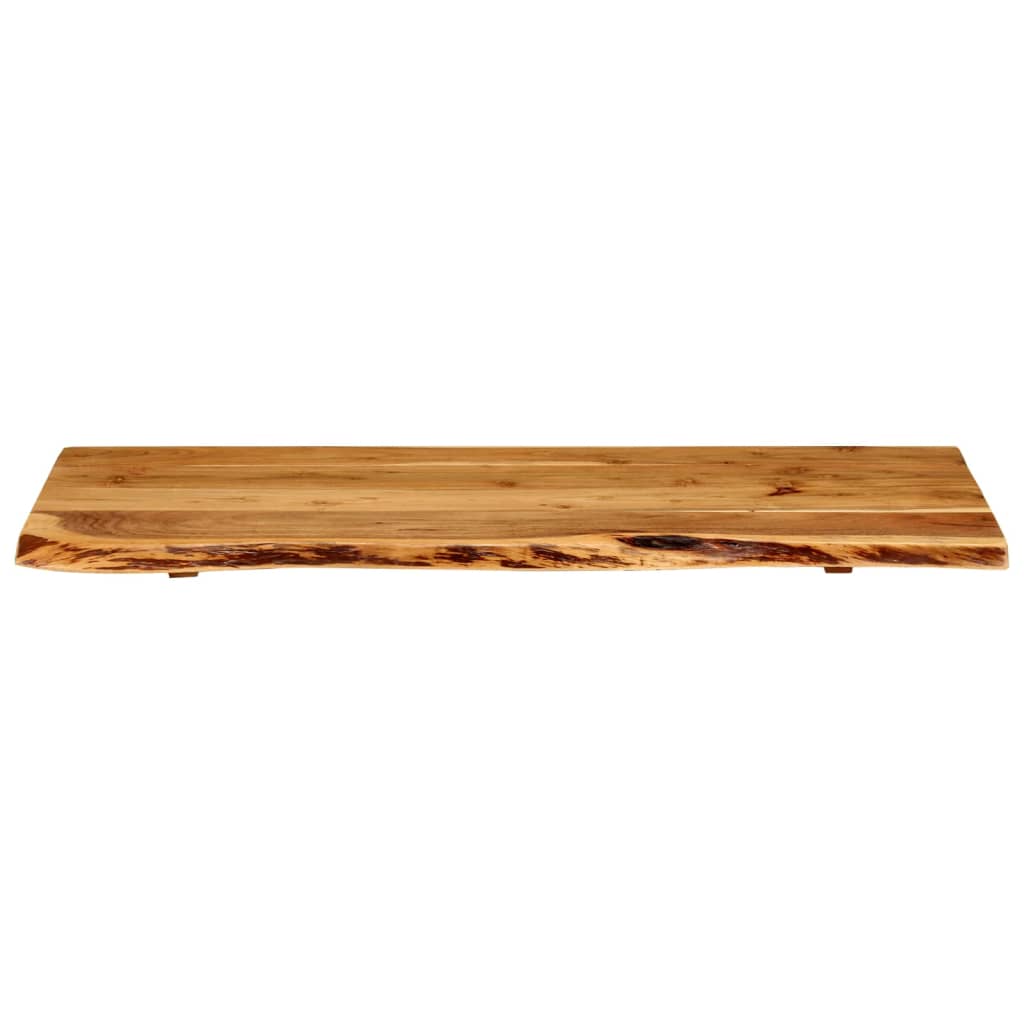 Piano Per Vanità Bagno In Massello Di Acacia 100X52X2,5 Cm