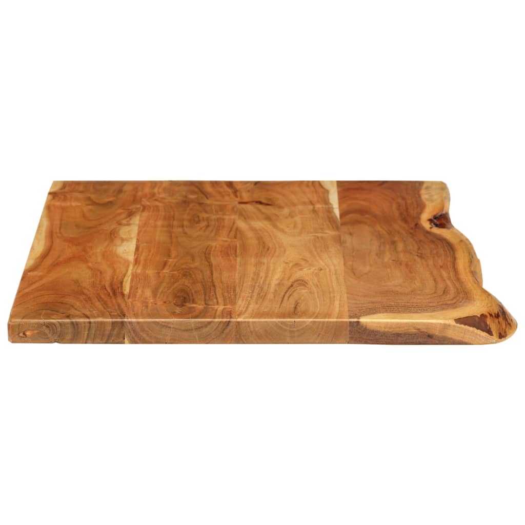 Piano Per Vanità Bagno In Massello Di Acacia 100X52X2,5 Cm