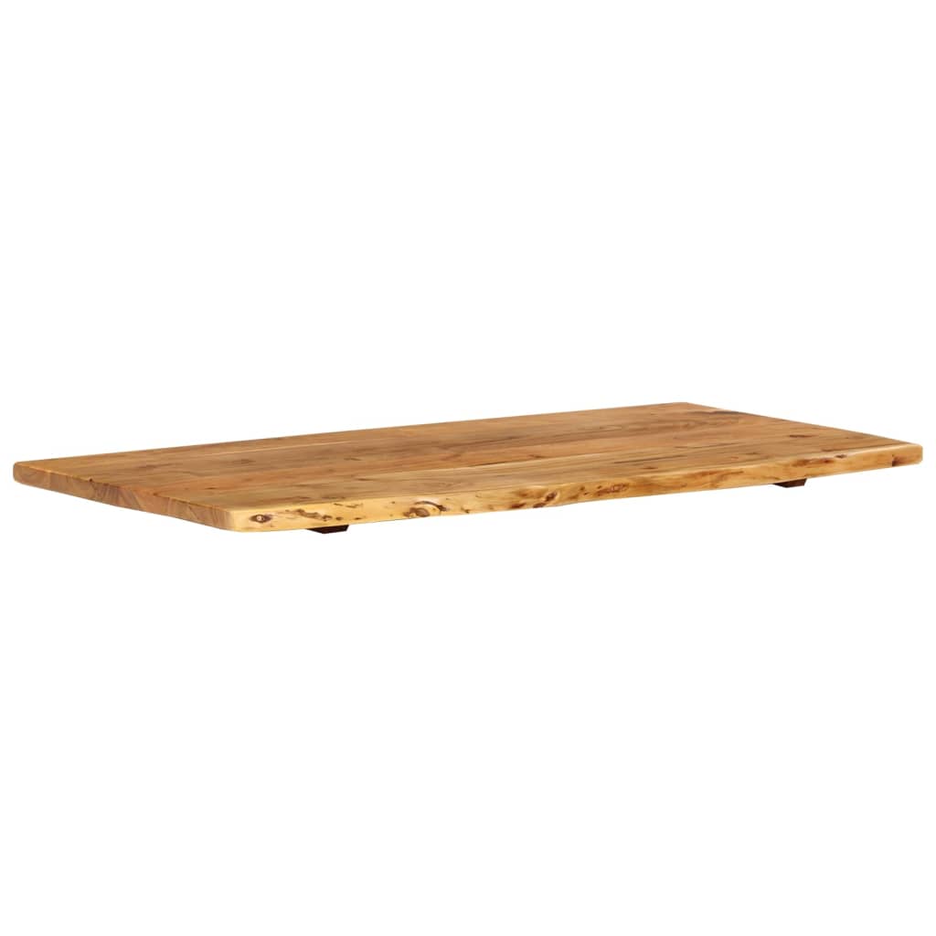 Piano Per Vanità Bagno In Massello Di Acacia 100X52X2,5 Cm