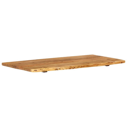 Piano Per Vanità Bagno In Massello Di Acacia 100X52X2,5 Cm