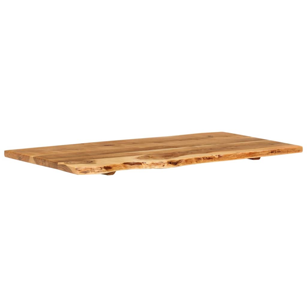 Piano Per Vanità Bagno In Massello Di Acacia 100X52X2,5 Cm
