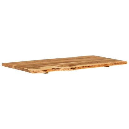 Piano Per Vanità Bagno In Massello Di Acacia 100X52X2,5 Cm