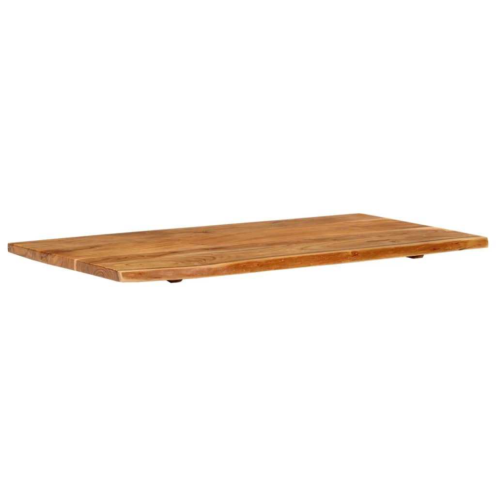 Piano Per Vanità Bagno In Massello Di Acacia 100X52X2,5 Cm