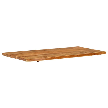 Piano Per Vanità Bagno In Massello Di Acacia 100X52X2,5 Cm