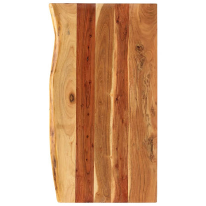 Piano Per Vanità Bagno In Massello Di Acacia 100X52X2,5 Cm