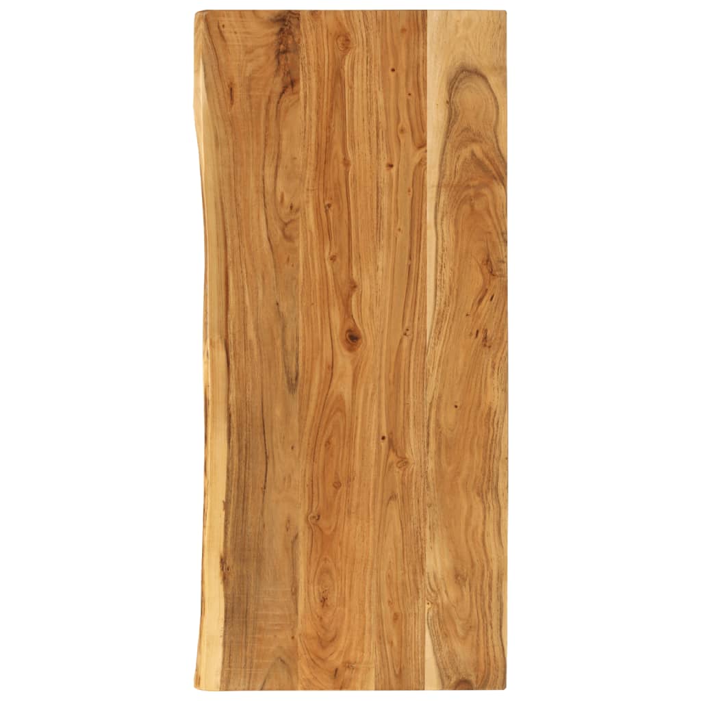 Piano Per Vanità Bagno In Massello Di Acacia 100X52X2,5 Cm