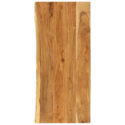 Piano Per Vanità Bagno In Massello Di Acacia 100X52X2,5 Cm