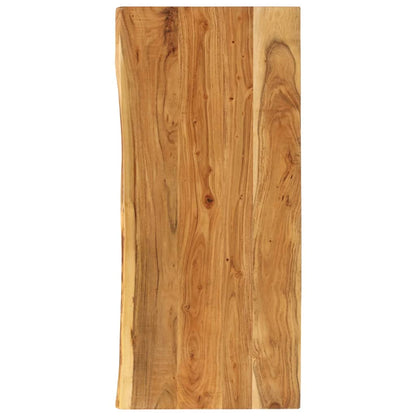 Piano Per Vanità Bagno In Massello Di Acacia 100X52X2,5 Cm