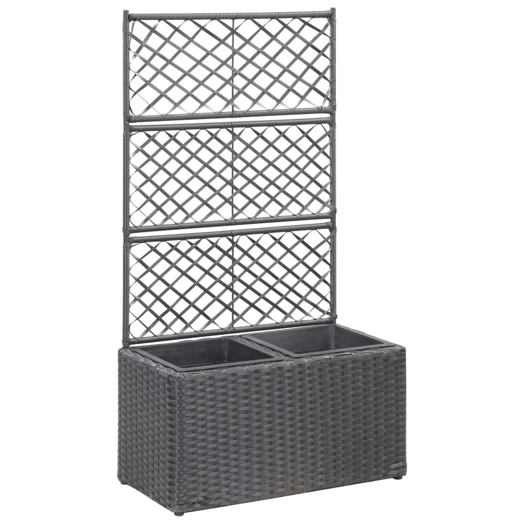 Letto Rialzato Traliccio 1 Vaso 30X30X107Cm Polyrattan