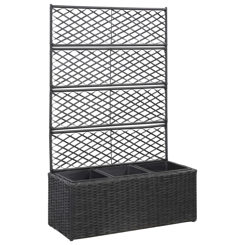 Letto Rialzato Traliccio 1 Vaso 30X30X107Cm Polyrattan