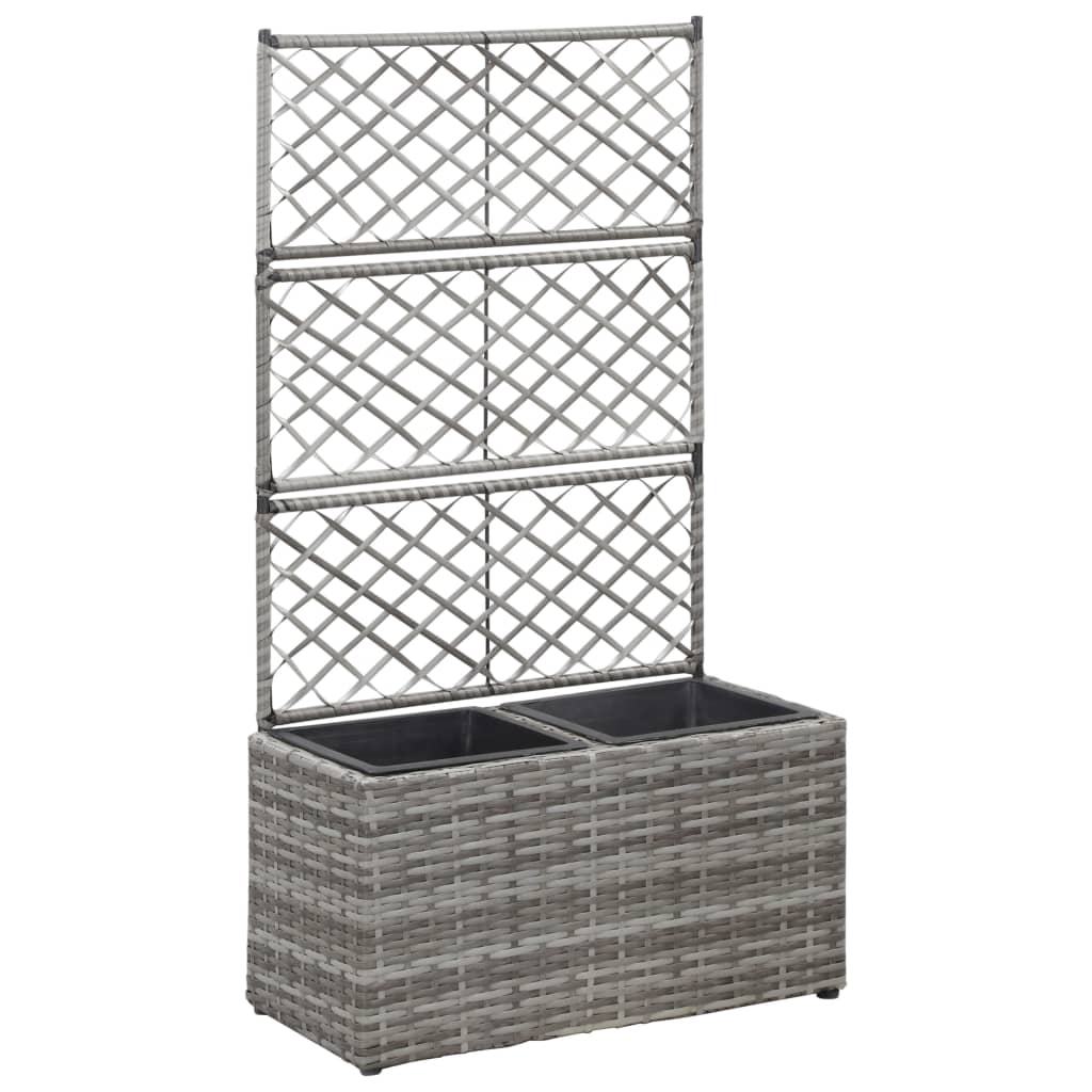 Letto Rialzato Traliccio 1 Vaso 30X30X107Cm Polyrattan