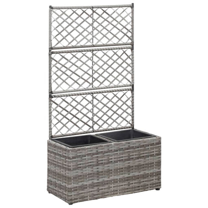 Letto Rialzato Traliccio 1 Vaso 30X30X107Cm Polyrattan