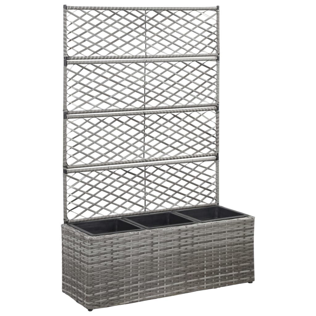 Letto Rialzato Traliccio 1 Vaso 30X30X107Cm Polyrattan