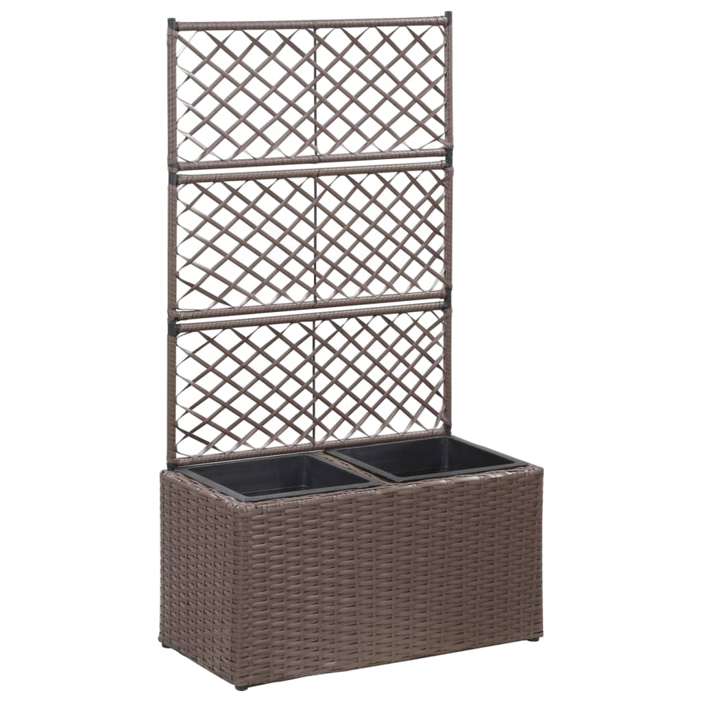 Letto Rialzato Traliccio 1 Vaso 30X30X107Cm Polyrattan