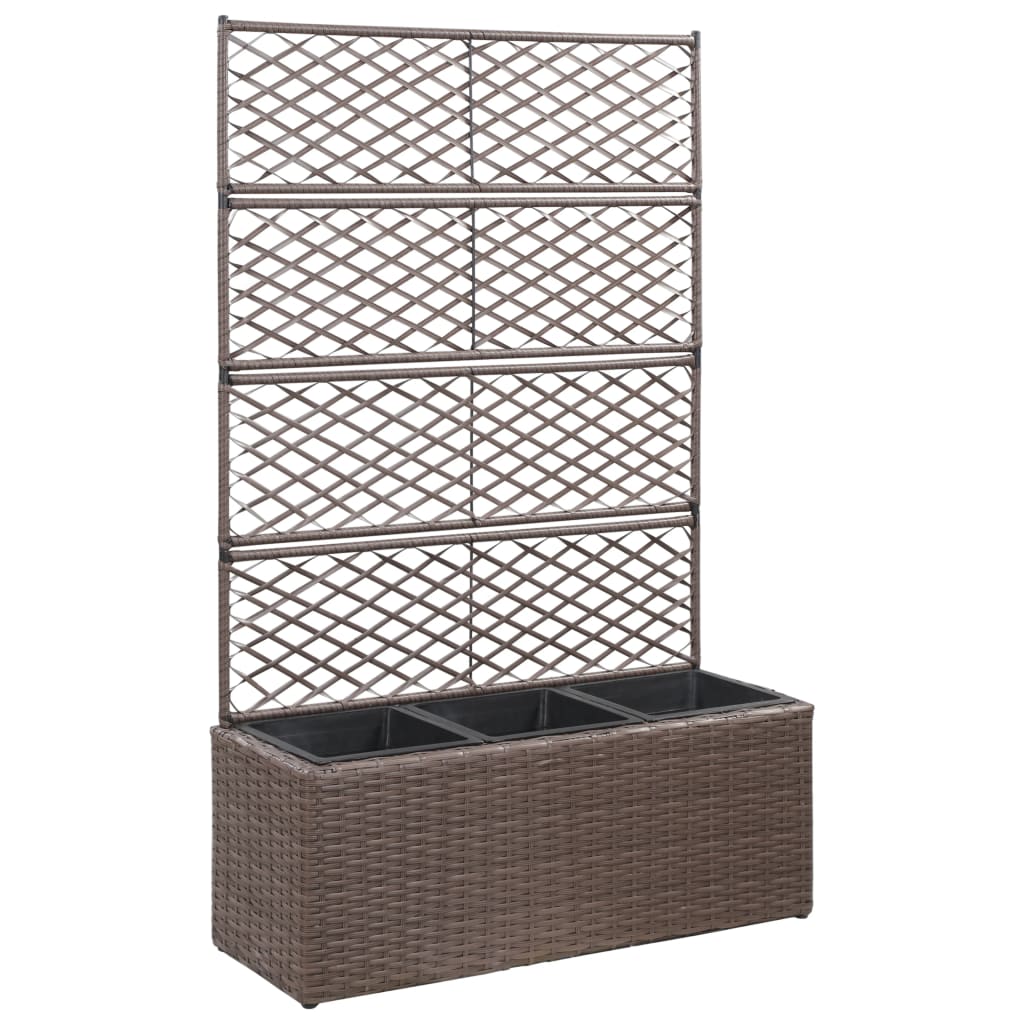 Letto Rialzato Traliccio 1 Vaso 30X30X107Cm Polyrattan