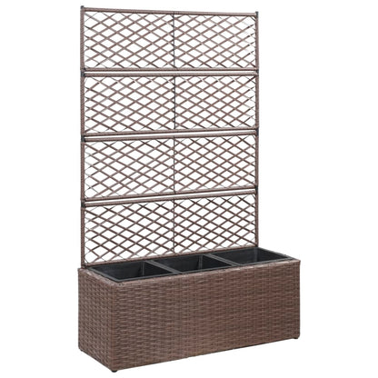 Letto Rialzato Traliccio 1 Vaso 30X30X107Cm Polyrattan