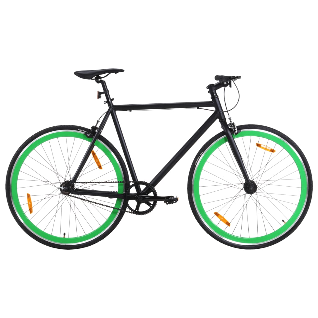 Bicicletta A Scatto Fisso Nera E Verde 700C