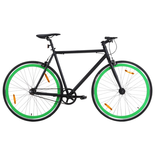 Bicicletta A Scatto Fisso Nera E Verde 700C