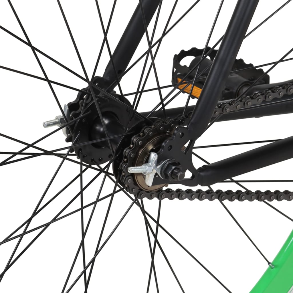 Bicicletta A Scatto Fisso Nera E Verde 700C