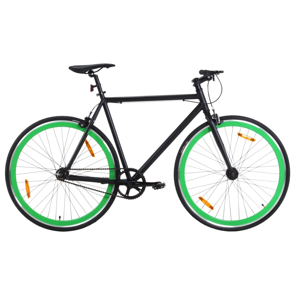 Bicicletta A Scatto Fisso Nera E Verde 700C