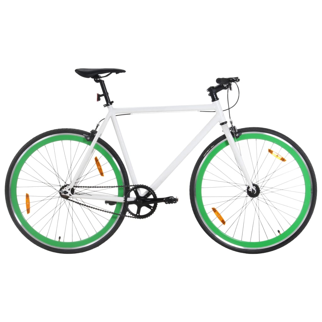 Bicicletta A Scatto Fisso Nera E Verde 700C
