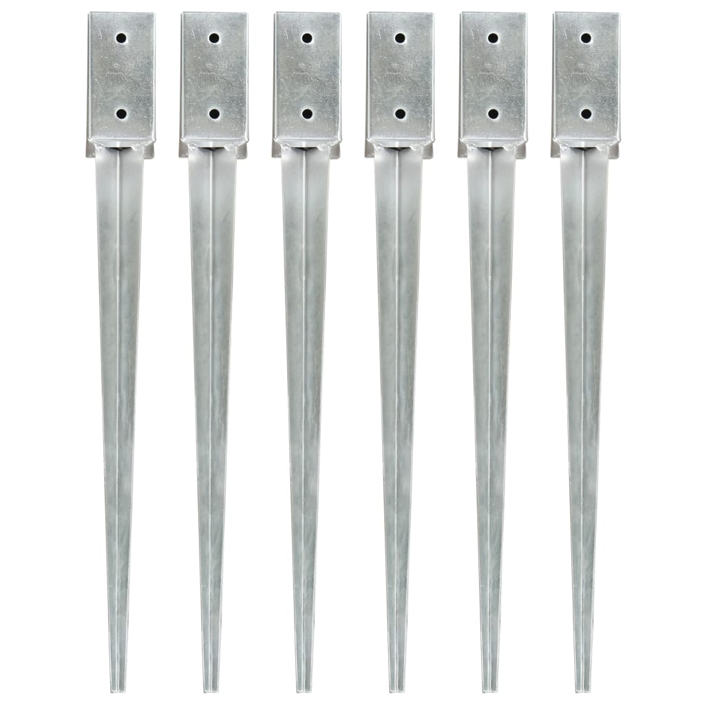 Picchetti Di Terra 12 Pz Argento In Acciaio Zincato