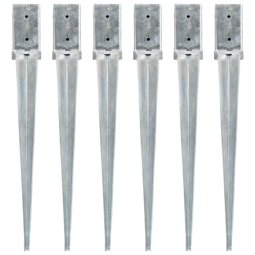 Picchetti Di Terra 12 Pz Argento In Acciaio Zincato