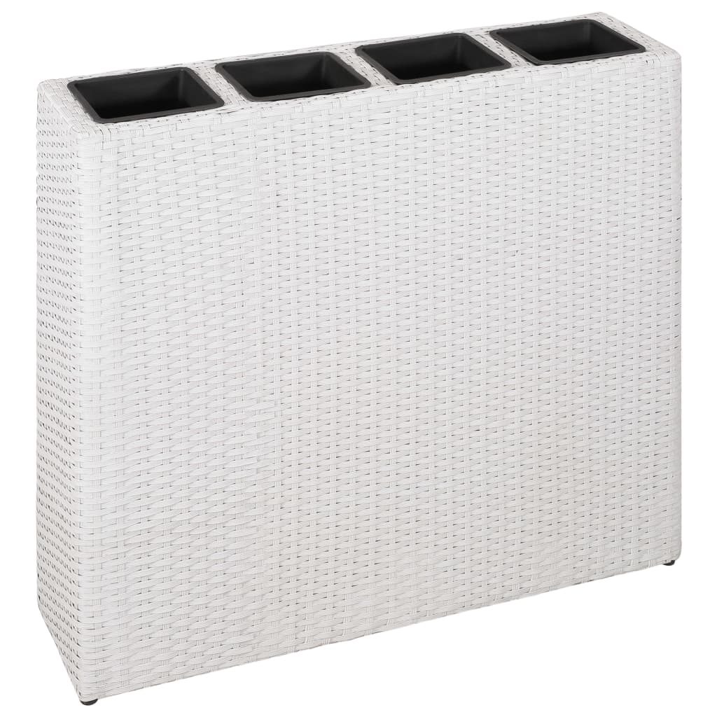 Letti Rialzati Da Giardino Con 4 Vasi 2 Pz In Polyrattan