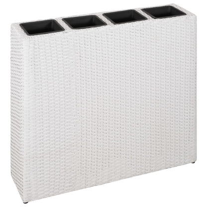 Letti Rialzati Da Giardino Con 4 Vasi 2 Pz In Polyrattan
