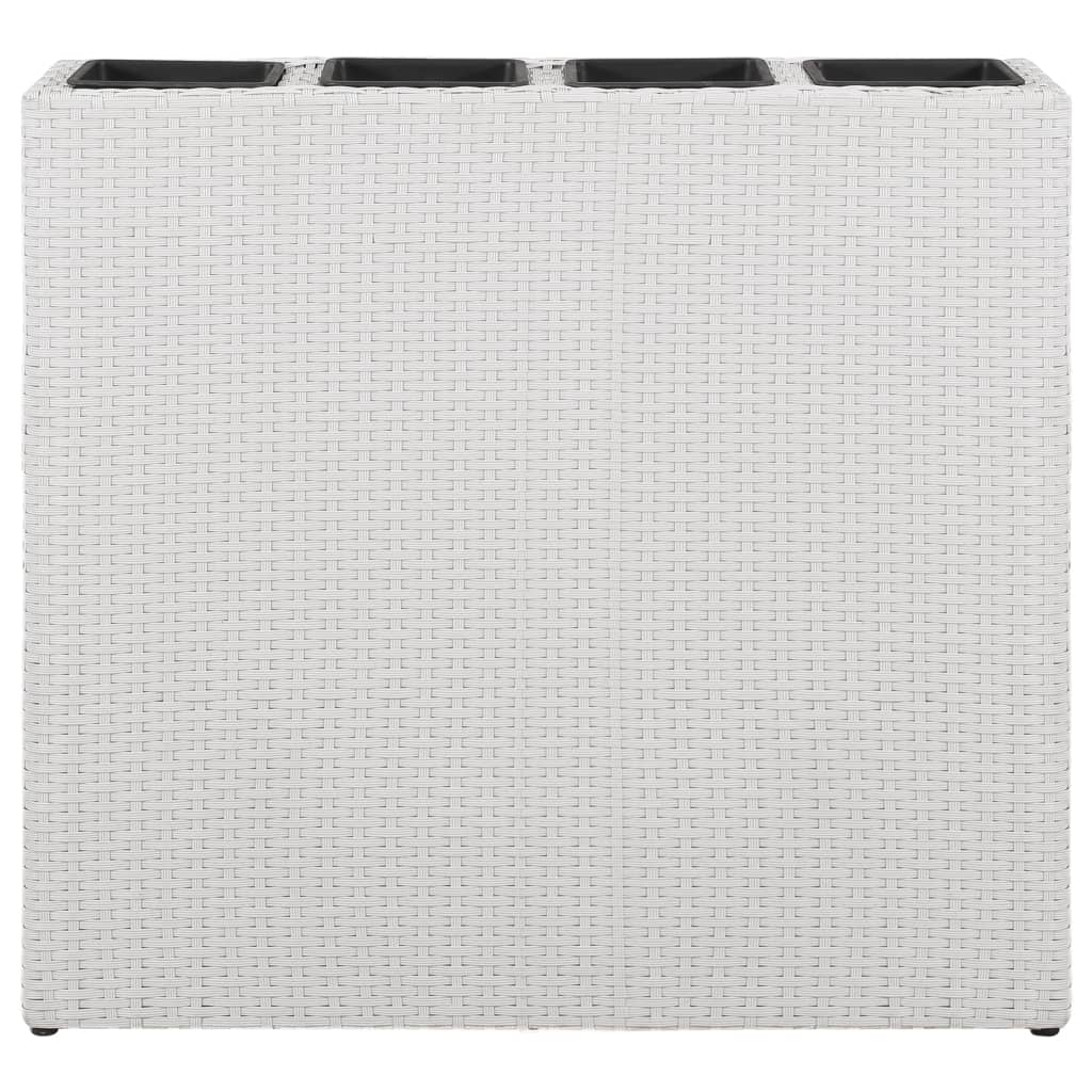 Letti Rialzati Da Giardino Con 4 Vasi 2 Pz In Polyrattan