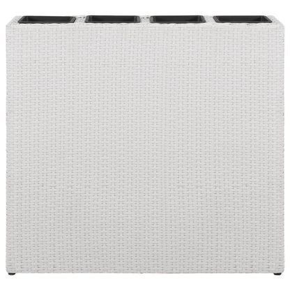 Letti Rialzati Da Giardino Con 4 Vasi 2 Pz In Polyrattan