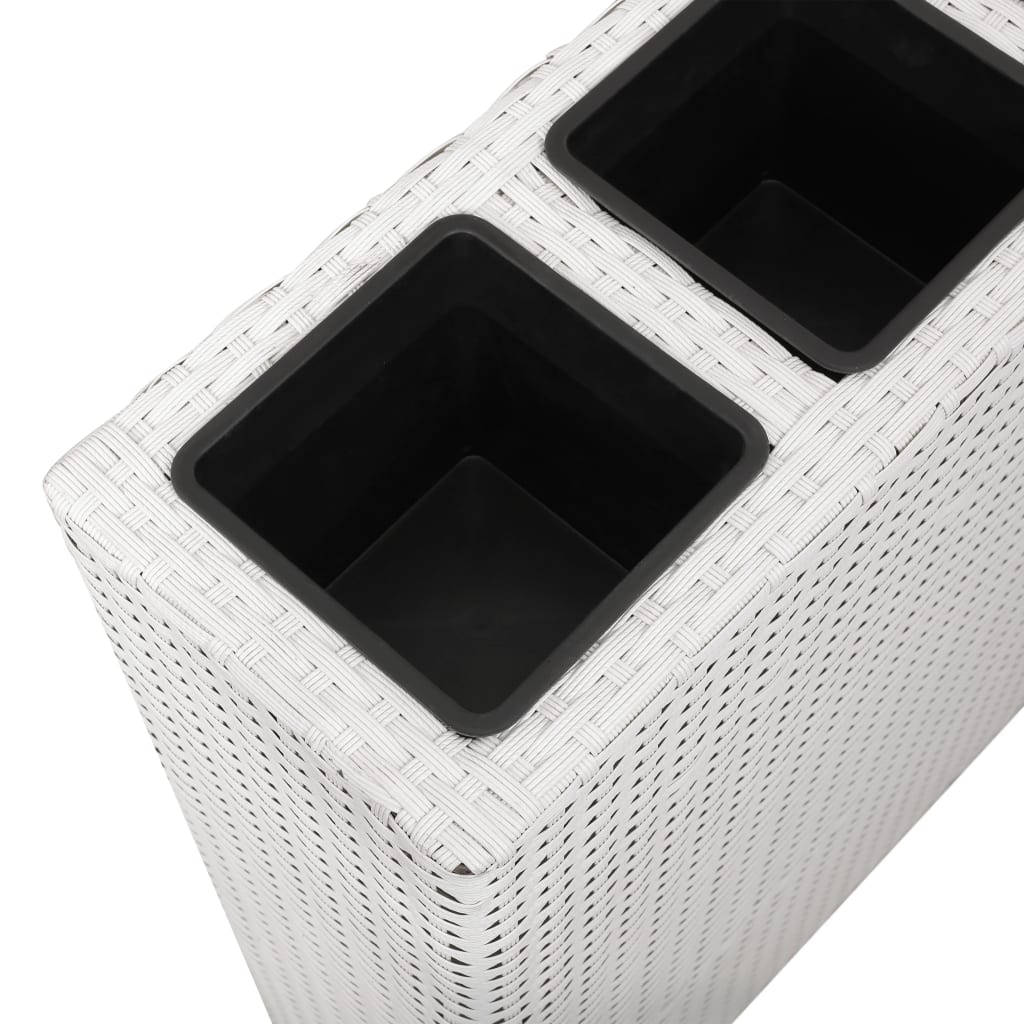 Letti Rialzati Da Giardino Con 4 Vasi 2 Pz In Polyrattan