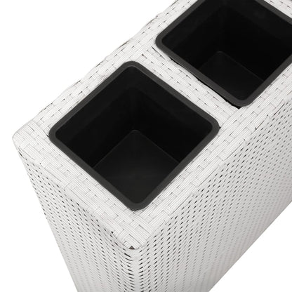 Letti Rialzati Da Giardino Con 4 Vasi 2 Pz In Polyrattan