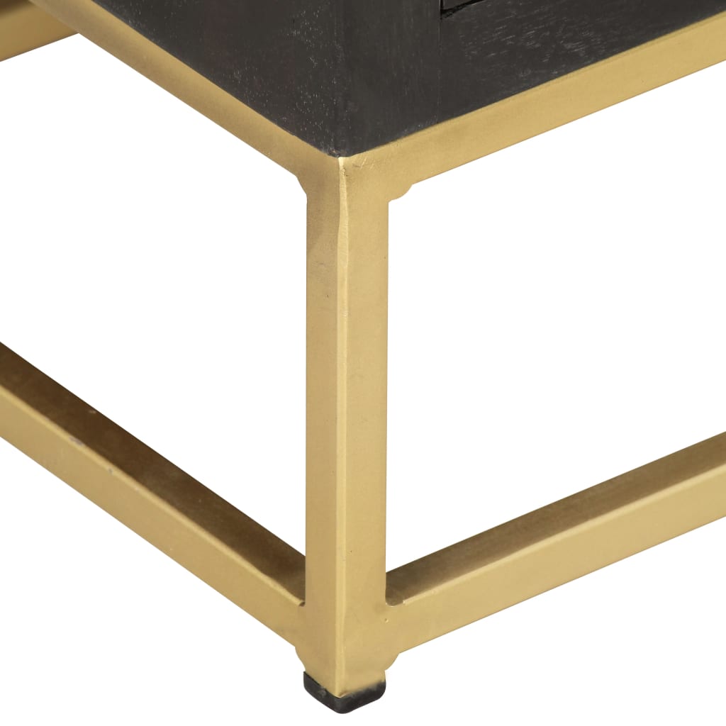 Cassettiera 45X30X105 Cm In Legno Massello Di Mango