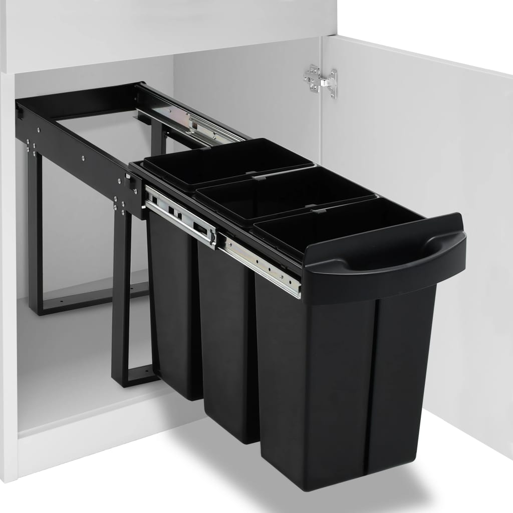 Cestino Estraibile Per Mobile Cucina Chiusura Ammortizzata 48L