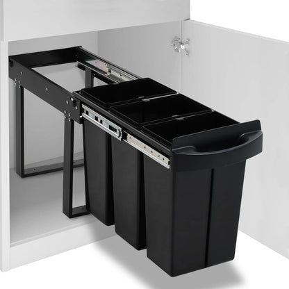Cestino Estraibile Per Mobile Cucina Chiusura Ammortizzata 48L