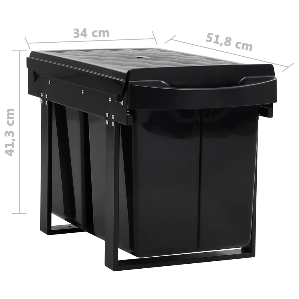 Cestino Estraibile Per Mobile Cucina Chiusura Ammortizzata 48L