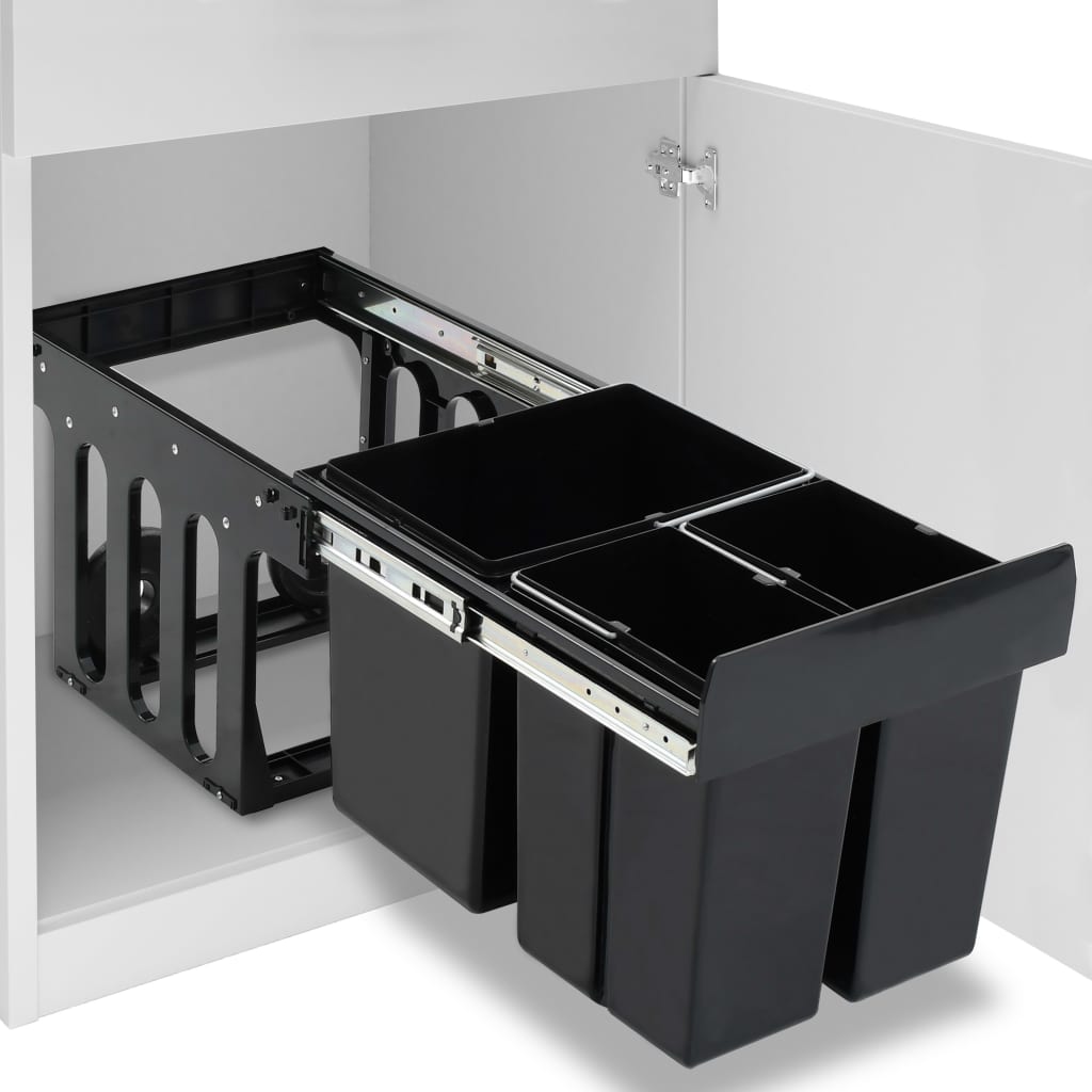 Cestino Estraibile Per Mobile Cucina Chiusura Ammortizzata 48L