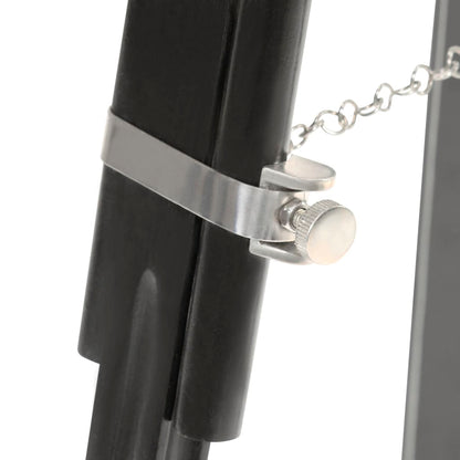 Lampada A Treppiede A Pavimento Nera In Legno Di Mango 171 Cm