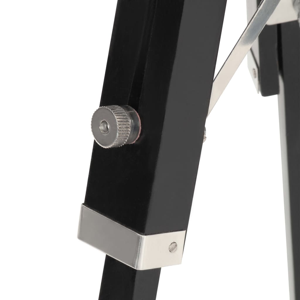Lampada A Treppiede A Pavimento Nera In Legno Di Mango 69 Cm